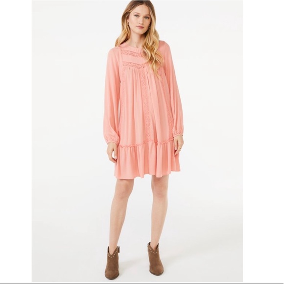 Scoop NYC Dresses & Skirts - Scoop Prairie Blouson Sleeve Babydoll Shift Dress